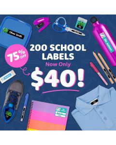 Designer School Name Labels Value Kit