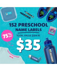 Designer Preschool & Kindy Name Labels Value Kit
