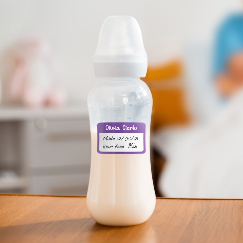 Classic Baby Bottle Name Labels