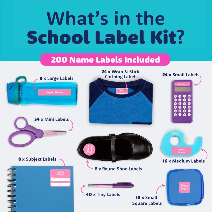 Classic School Name Labels Value Kit