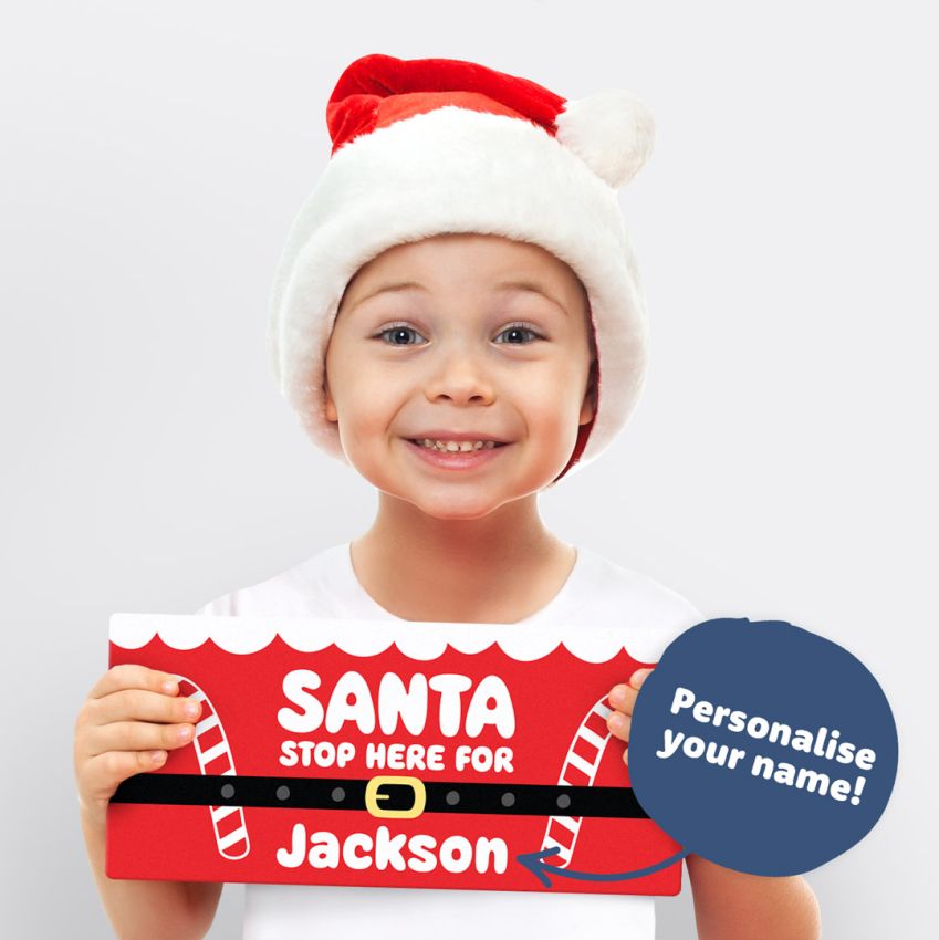 Santa Stop Here Signs product preview image