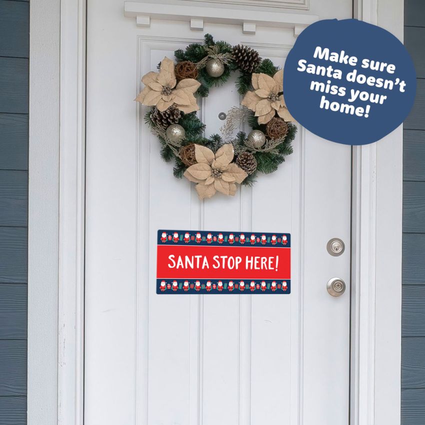 Santa Stop Here Signs product preview image