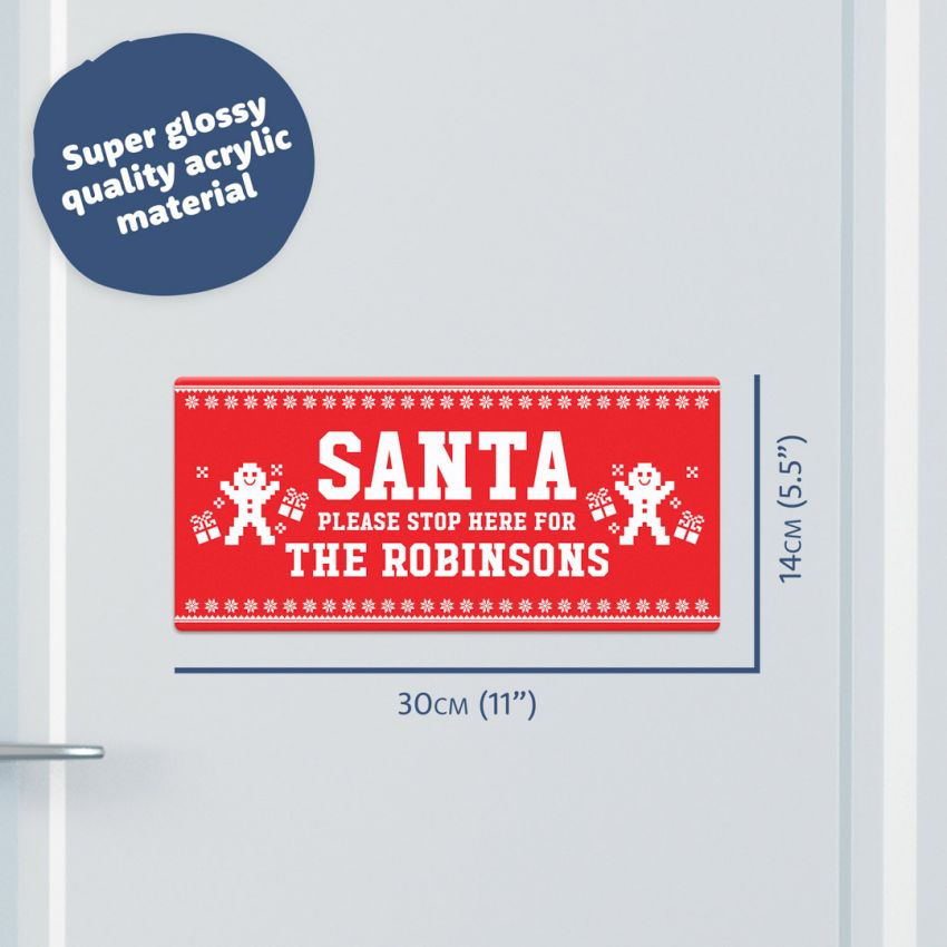 Santa Stop Here Signs product preview image