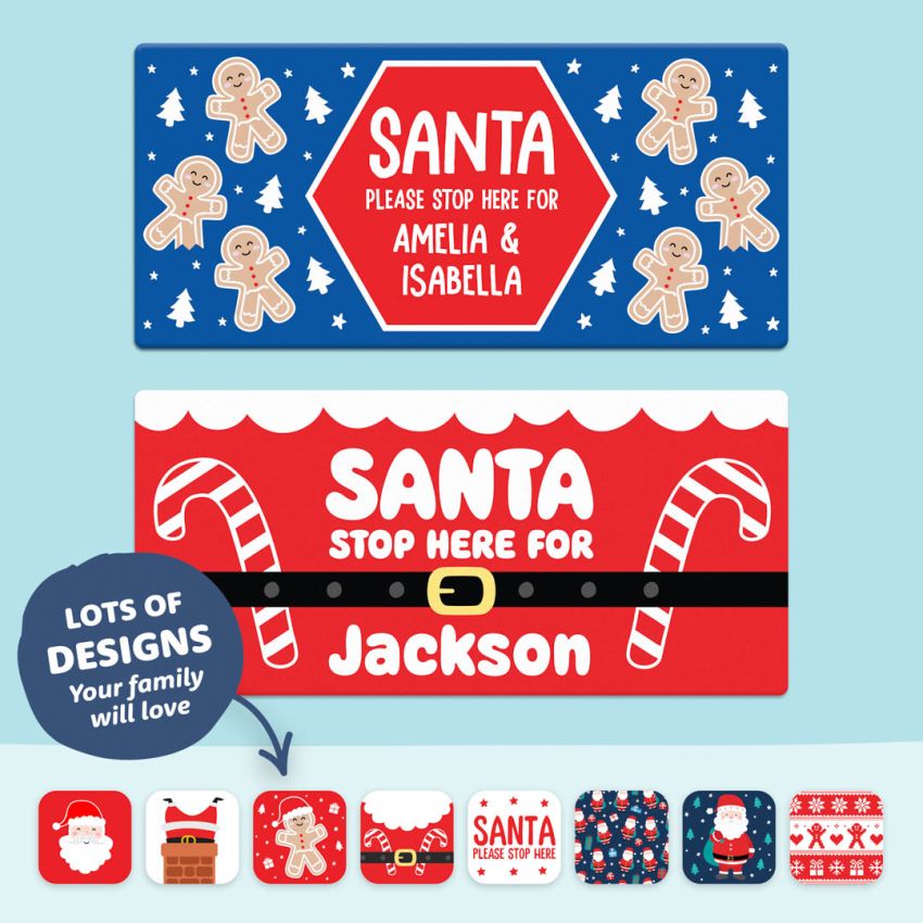 Santa Stop Here Signs product preview image