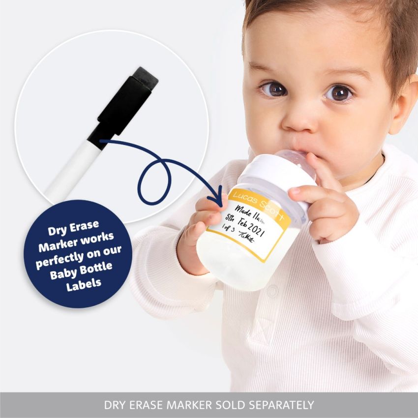 Classic Baby Bottle Name Labels
