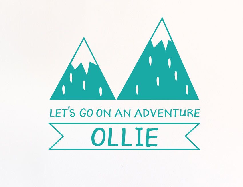Personalised Adventure Wall Letter Quote gallery image №1