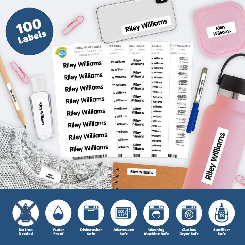 White Name Labels Value Kit product preview image