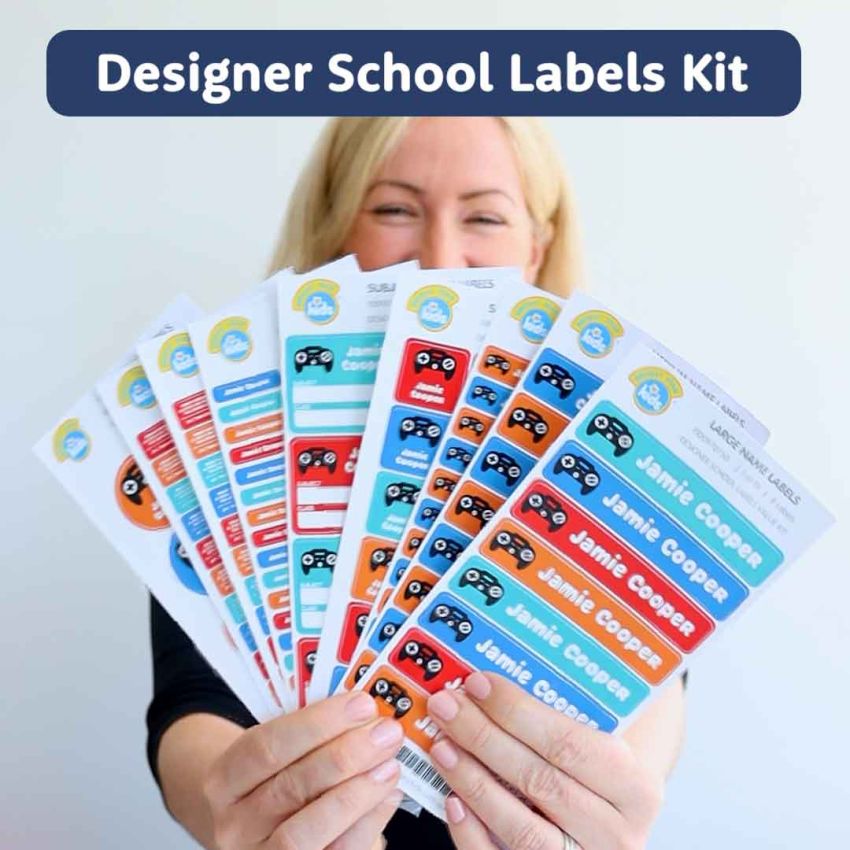 Designer School Name Labels Combo Pack product preview image