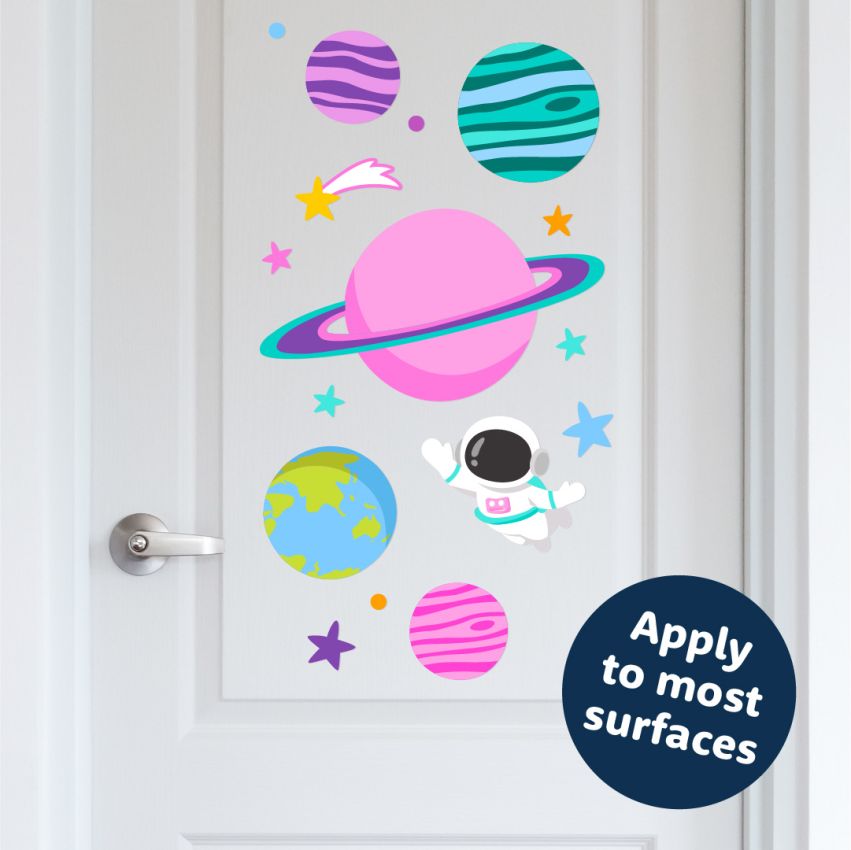 Pink Space Wall Stickers gallery image №4
