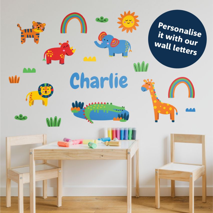 Red Wild Animals Wall Stickers gallery image №4