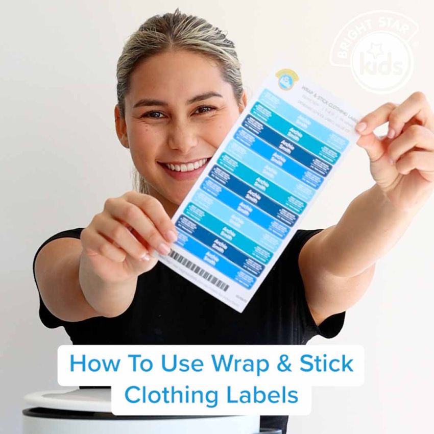 White Wrap & Stick Clothing Name Labels gallery image №3