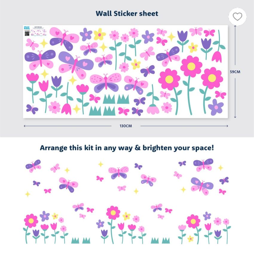 Butterflies & Flowers Wall Stickers