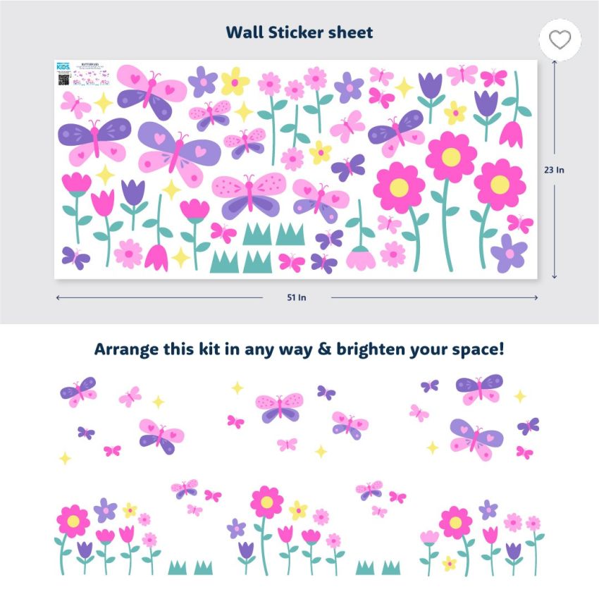 Butterflies & Flowers Wall Stickers
