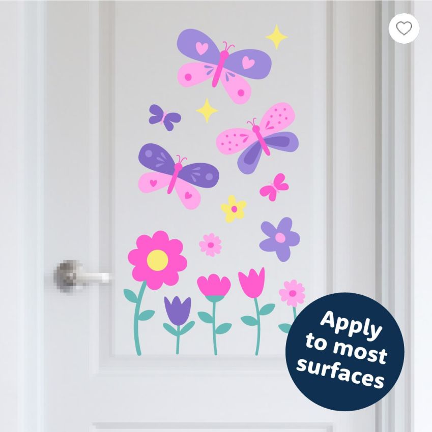 Butterflies & Flowers Wall Stickers gallery image №2