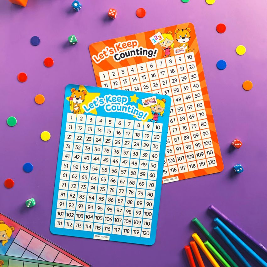 Pevan & Sarah Dry Erase Hundreds Chart gallery image №2