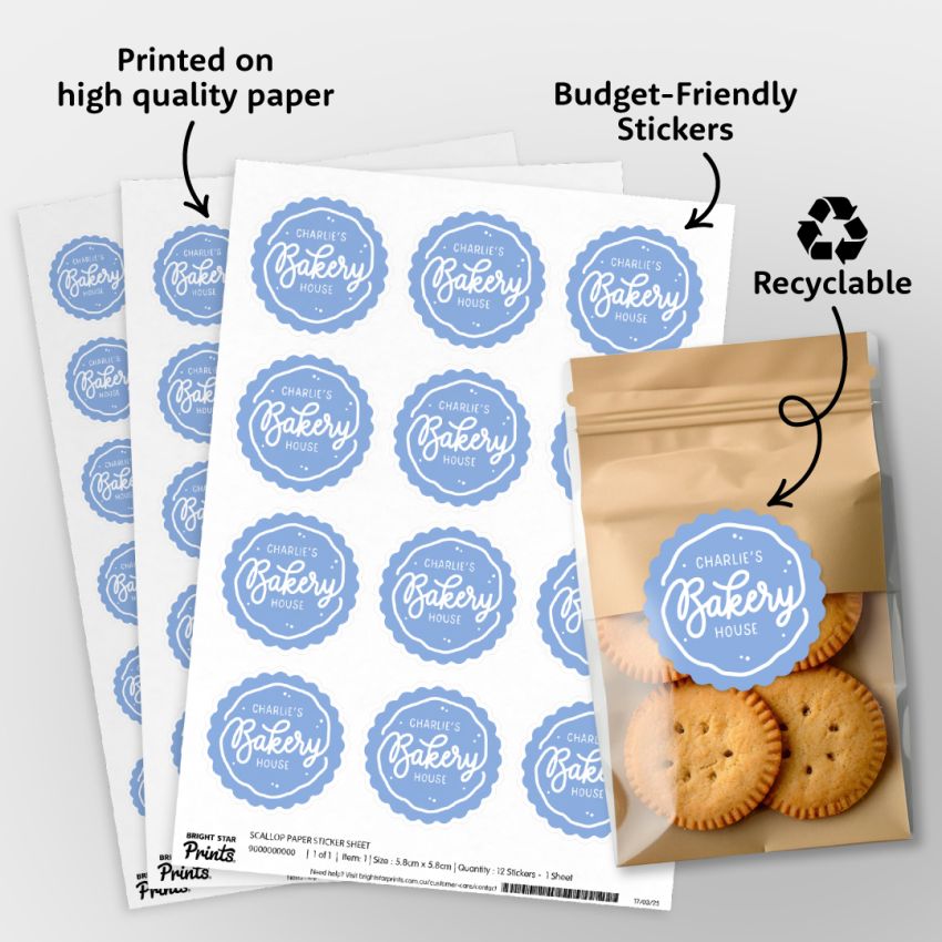 Scallop Paper Sticker Sheets gallery image №1