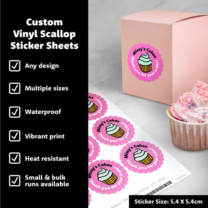 Scallop Vinyl Sticker Sheets gallery image №1
