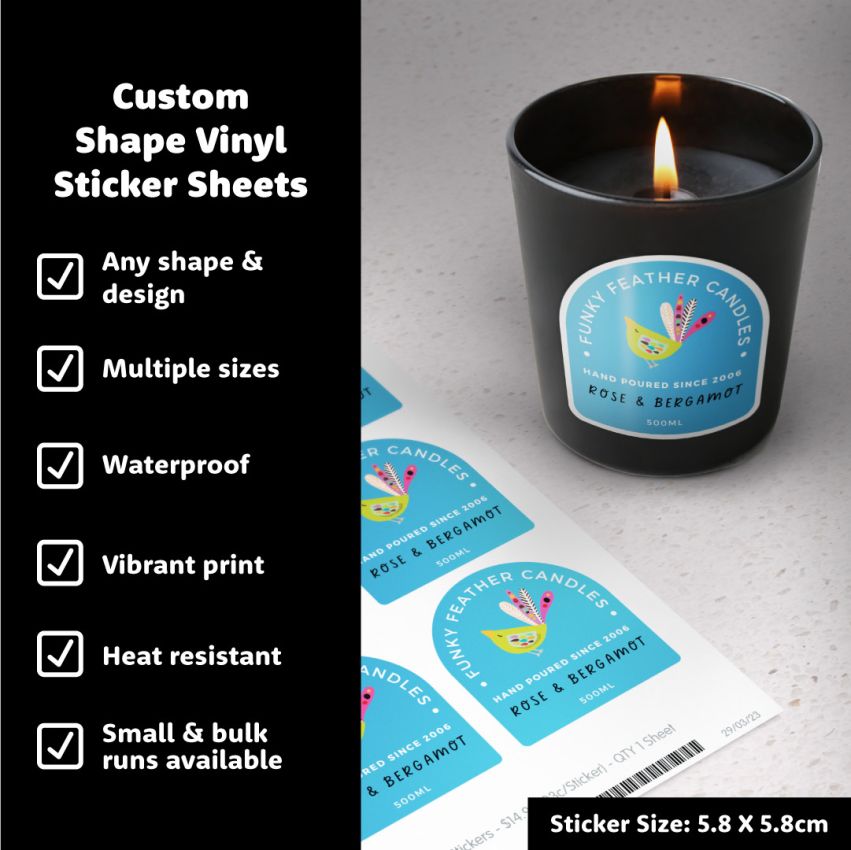 Custom Shape Vinyl Sticker Sheets gallery image №1