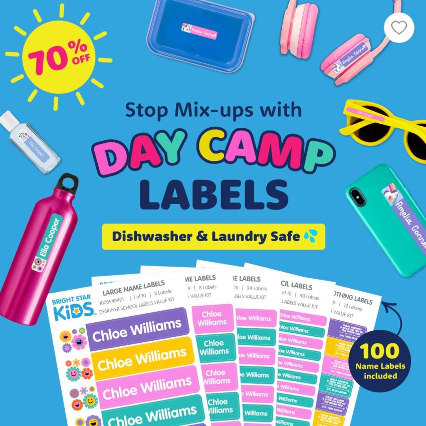 Day Camp Name Labels Pack product preview image