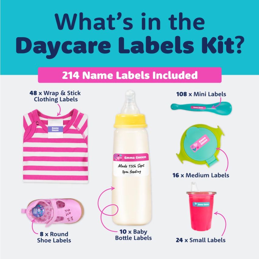 Designer Daycare Name Labels Combo Pack product preview image