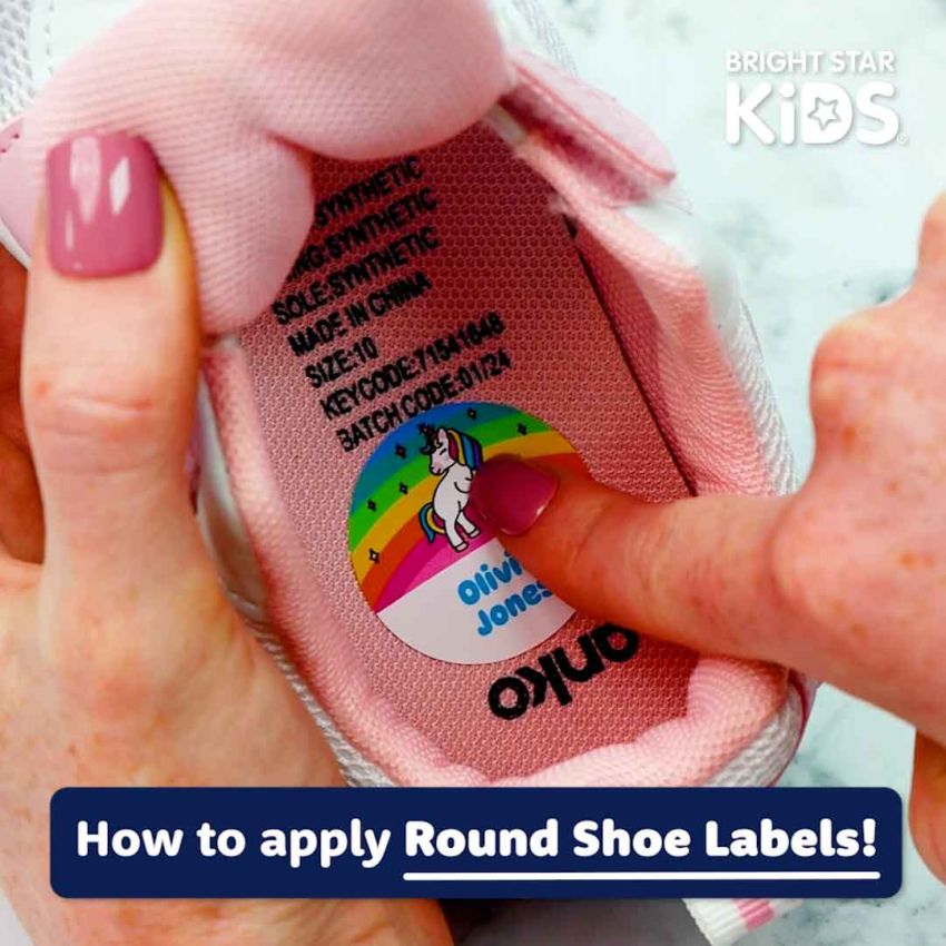 Designer Round Shoe Stick On Name Labels gallery image №2