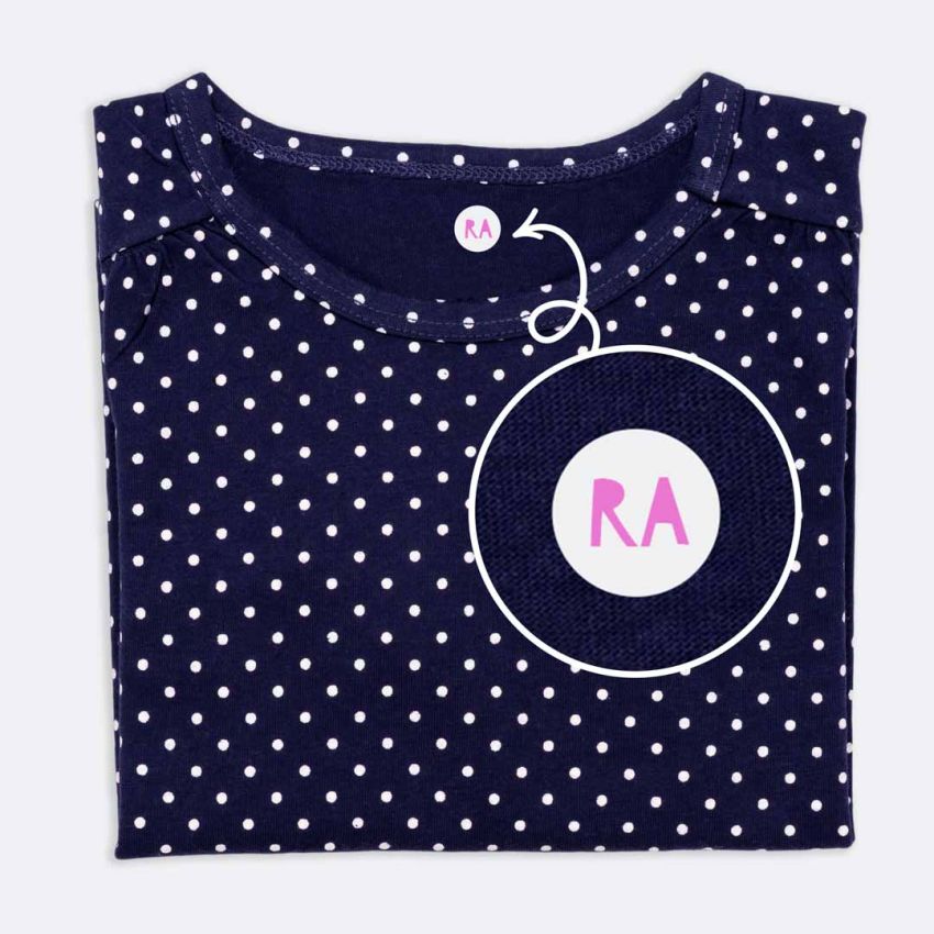 Initial Dot Clothing Name Labels product preview image