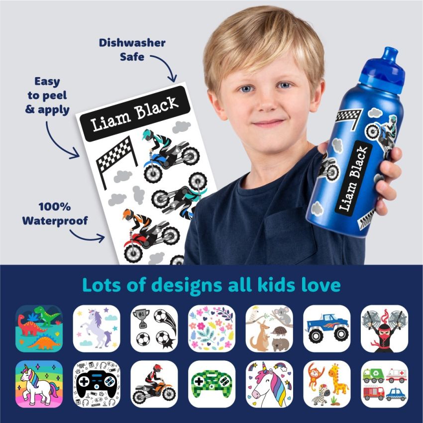 Kids Drink Bottle Name Labels gallery image №2