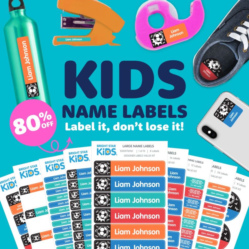 Kids Name Labels Combo Pack