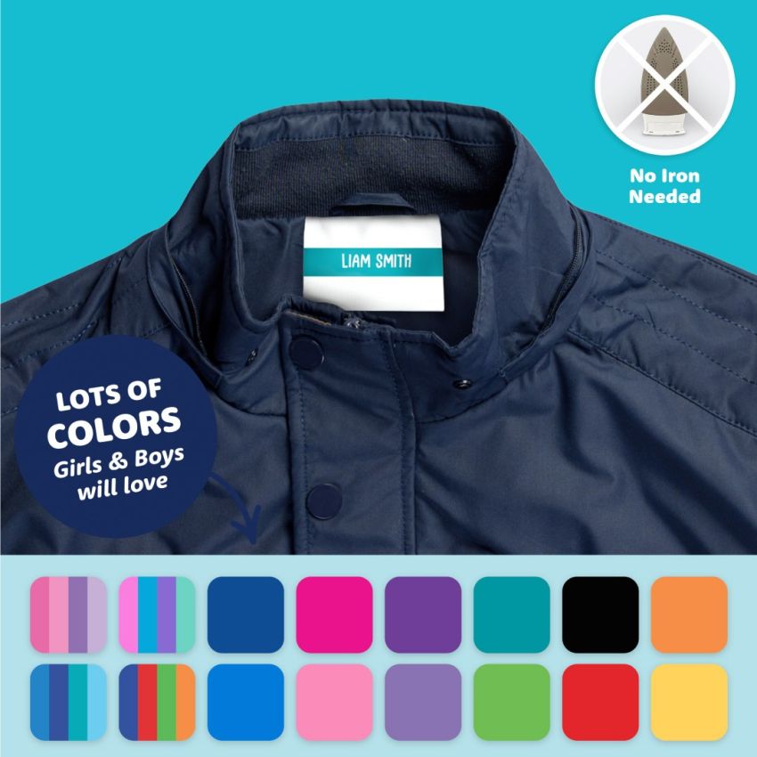 Large Wrap & Stick Clothing Name Labels product preview image