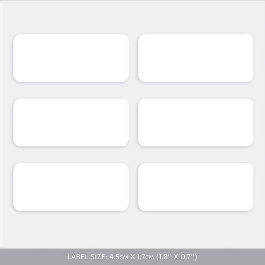 Classic Medium Stick On Name Labels