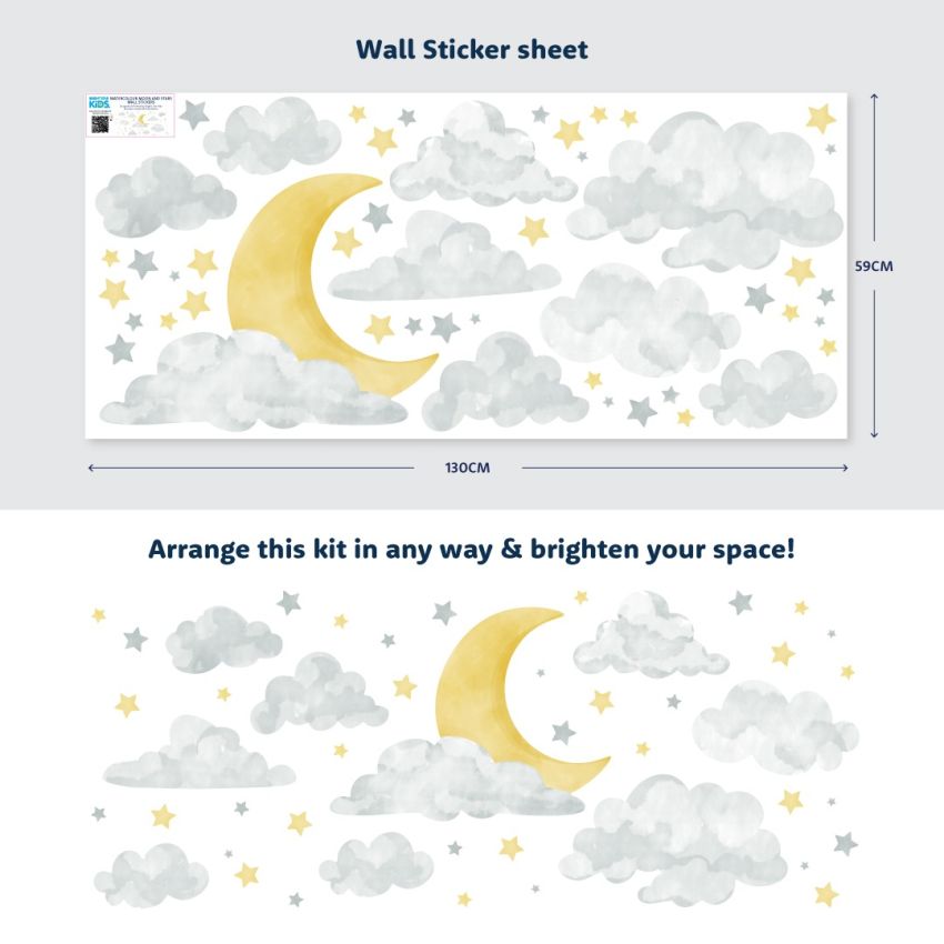 Moon & Stars Wall Stickers