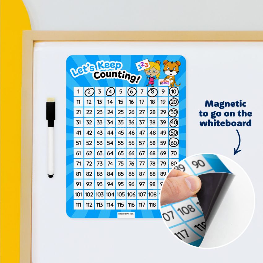 Pevan & Sarah Dry Erase Hundreds Chart gallery image №1