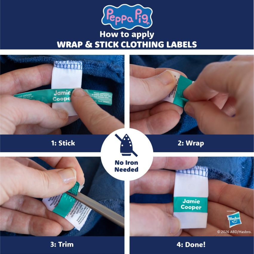 Peppa Pig Kid's Name Label Kit