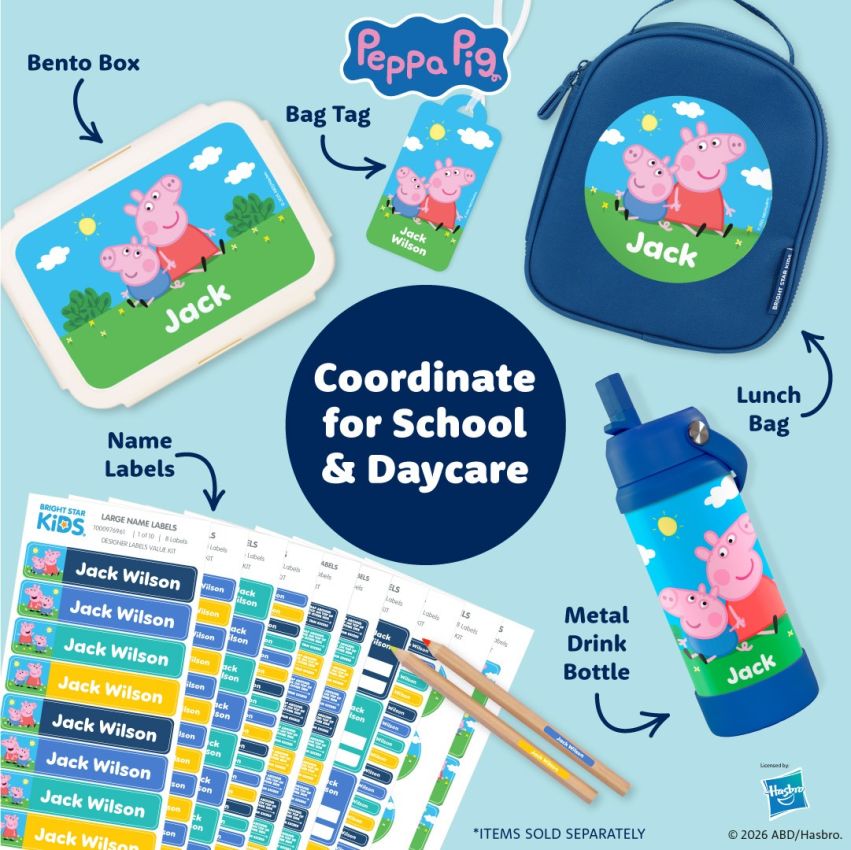 Peppa Pig Kid's Name Label Kit