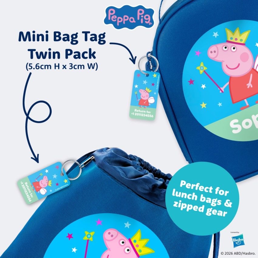 Peppa Pig Mini Bag Tag Twin Pack