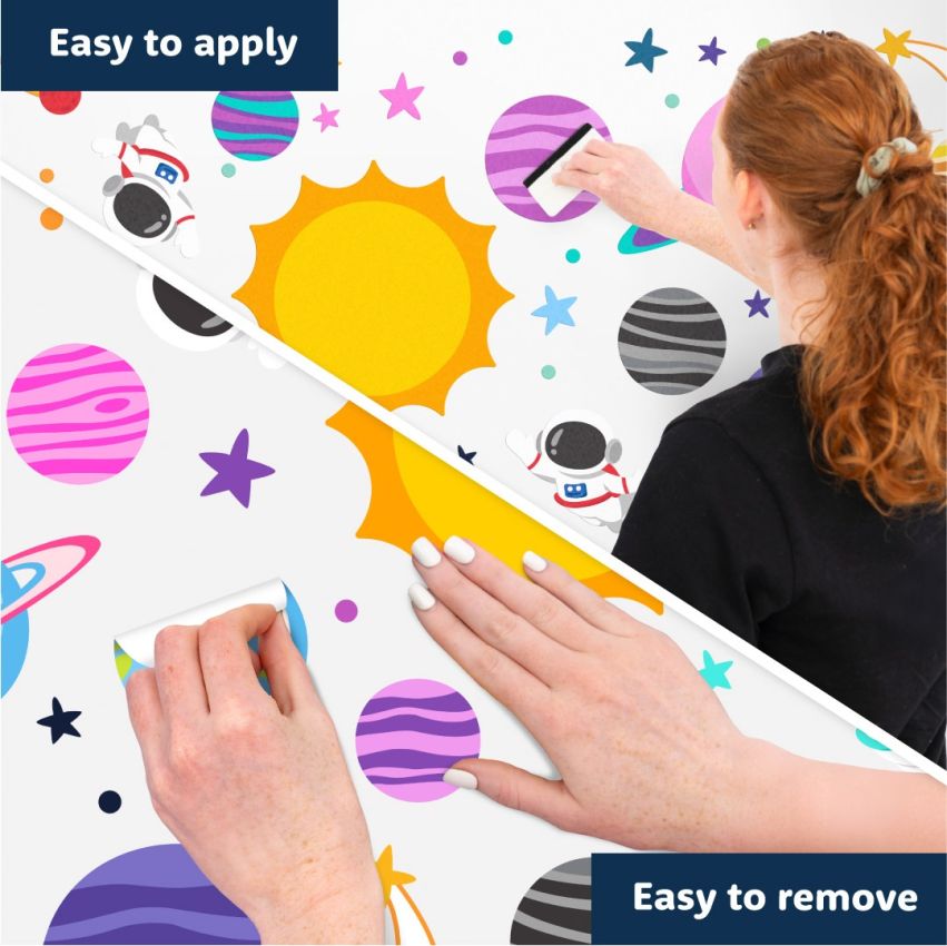 Pink Space Wall Stickers product preview image
