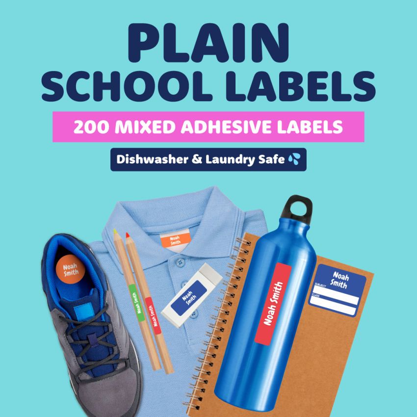 Plain School Name Labels Pack gallery image №1