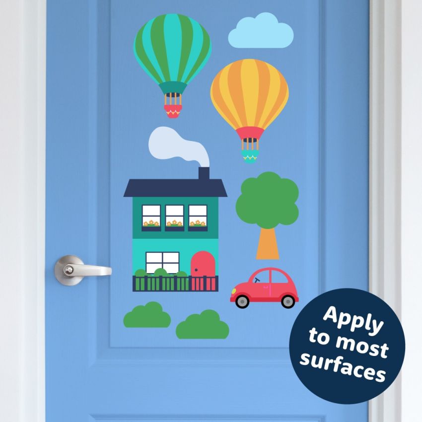 Red Little Town Wall Stickers gallery image №2