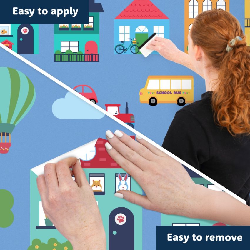 Red Little Town Wall Stickers product preview image