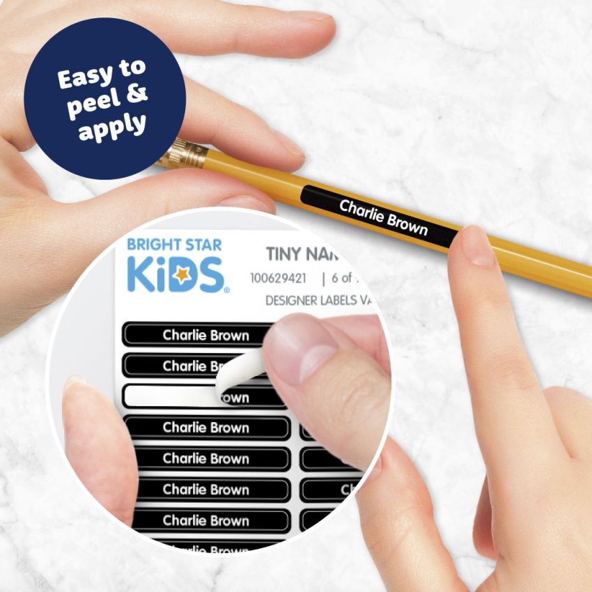 Tiny Pencil Stick On Name Labels product preview image