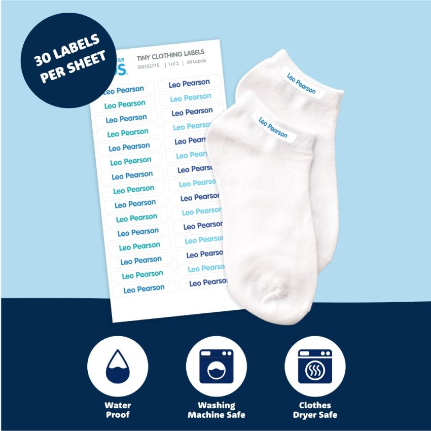 Tiny Iron On Clothing Name Labels gallery image №1