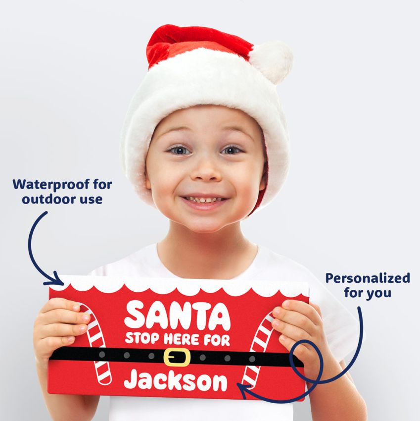 Santa Stop Here Signs gallery image №2