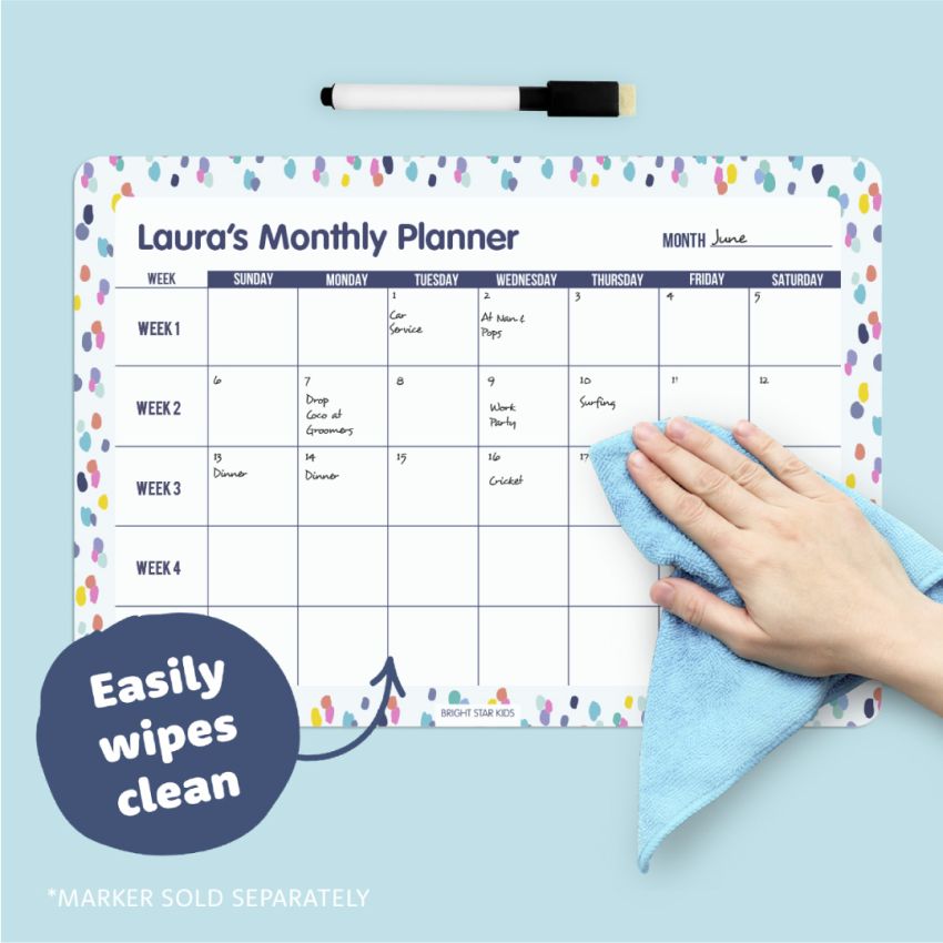 Dry Erase Monthly Planner product preview image