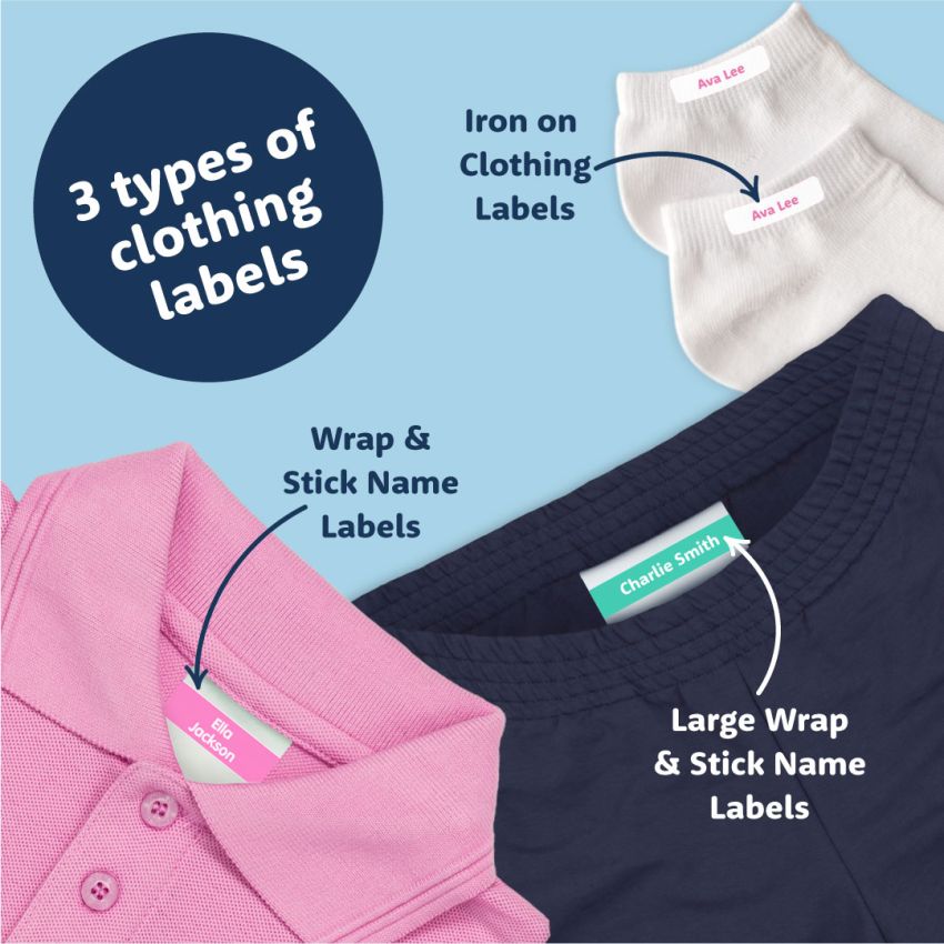 Wrap & Stick Clothing Name Labels product preview image