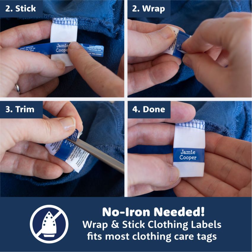 Wrap & Stick Clothing Name Labels product preview image