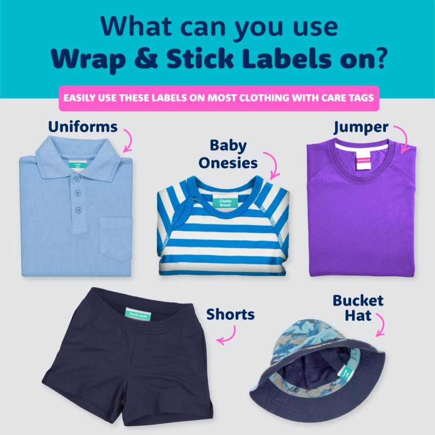 Wrap & Stick Clothing Name Labels gallery image №4