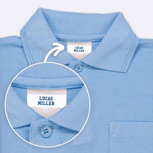 White Wrap & Stick Clothing Name Labels