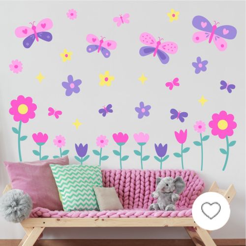 Butterflies & Flowers Wall Stickers