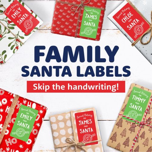 Family Santa Labels Value Pack