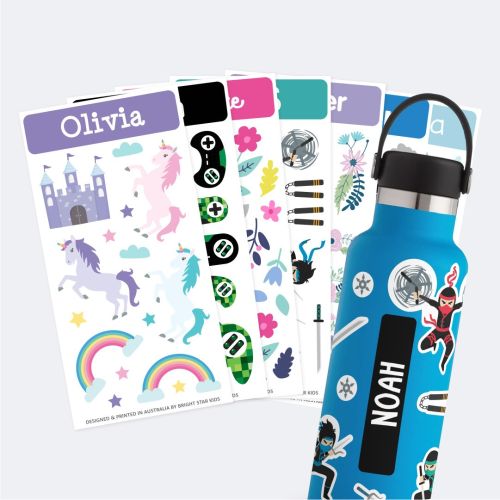 Kids Drink Bottle Name Labels